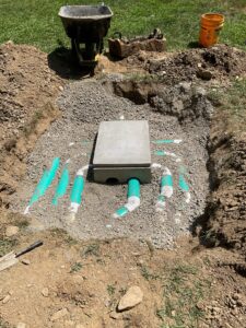 sewer lines installed in junction 